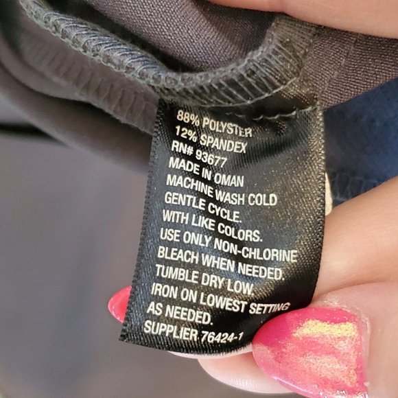 Worthington Womens Sz 16 Gray Ankle Slim Leg Trousers Stretchy Work Pants Career - Picture 8 of 8